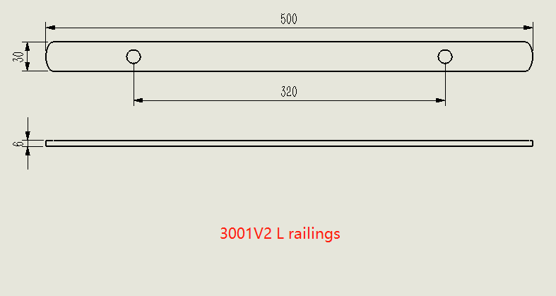 iron railing bracket measurement